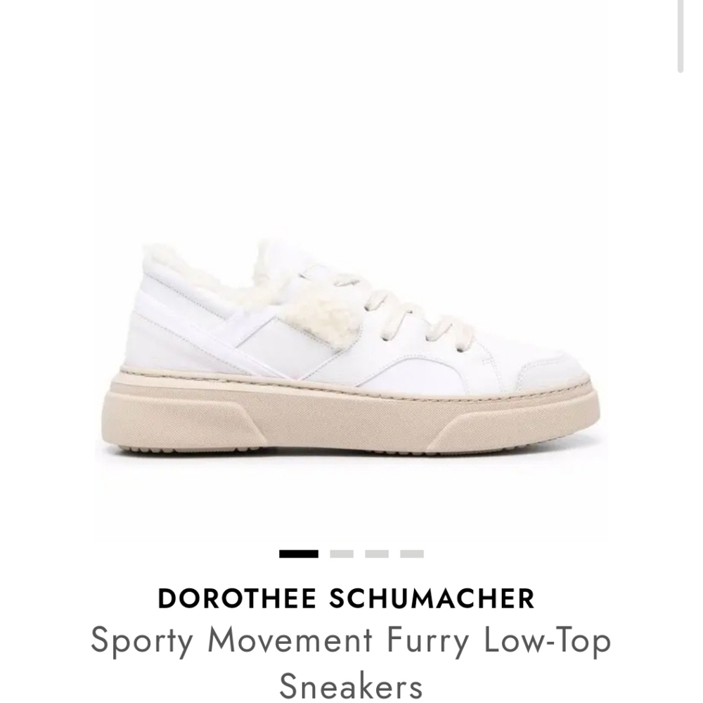 Dorothee Schumacher Furry Low-top Leather And Shearling Sneakers